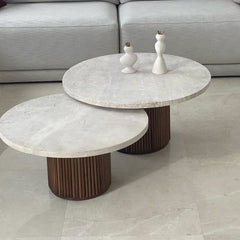 Artisan Epoxy Resin Nesting Tables with Metal Base - Set of 2, 24x18 & 20x12
